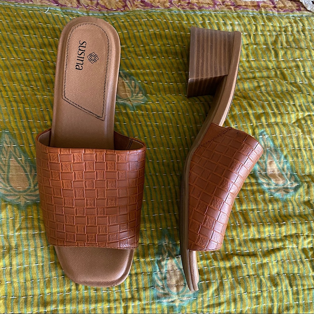 Faux Leather Mules by Susina